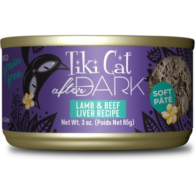 Tiki Cat Tiki Cat After Dark Pate Lamb & Beef Liver Recipe Grain-Free Wet Cat Food, 3-oz can, case of 12