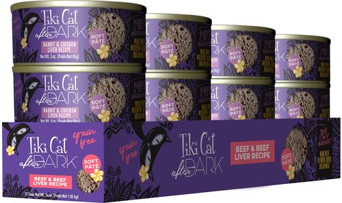 Show full view: Tiki Cat After Dark Pate Rabbit & Chicken Liver Recipe Grain-Free Wet Cat Food, 3-oz can, case of 12 slide 3 of 12