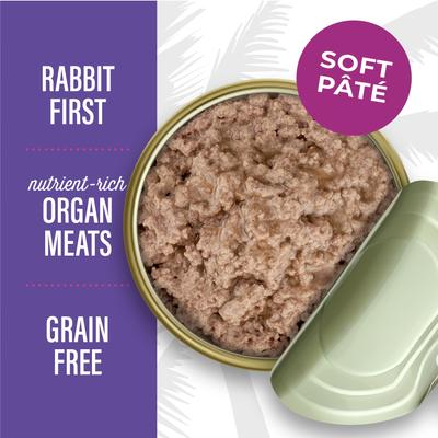 Show full view: Tiki Cat After Dark Pate Rabbit & Chicken Liver Recipe Grain-Free Wet Cat Food, 3-oz can, case of 12 slide 7 of 12