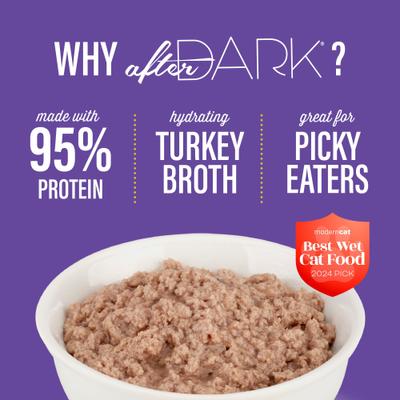 Show full view: Tiki Cat After Dark Pate Turkey & Turkey Liver Recipe Grain-Free Wet Cat Food, 3-oz can, case of 12 slide 5 of 11
