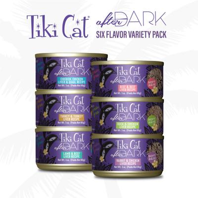 Show full view: Tiki Cat After Dark Pate Variety Pack Grain-Free Wet Cat Food, 3-oz can, case of 12 slide 3 of 11