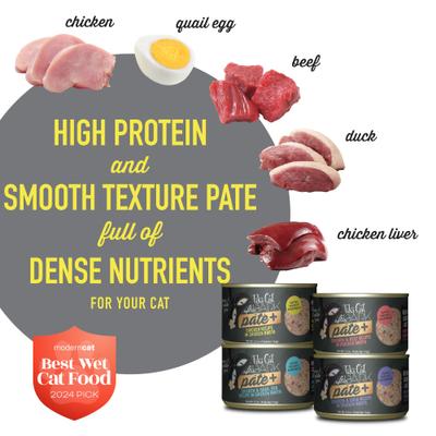 Show full view: Tiki Cat After Dark Pate+ Variety Pack Grain-Free Wet Cat Food, 5.5-oz can, case of 8 slide 4 of 11