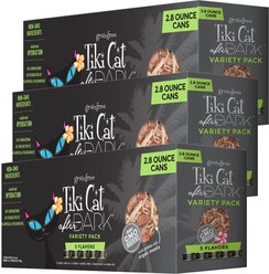 Tiki Cat After Dark Variety Pack Canned Cat Food, 2.8-oz can, bundle of 36 