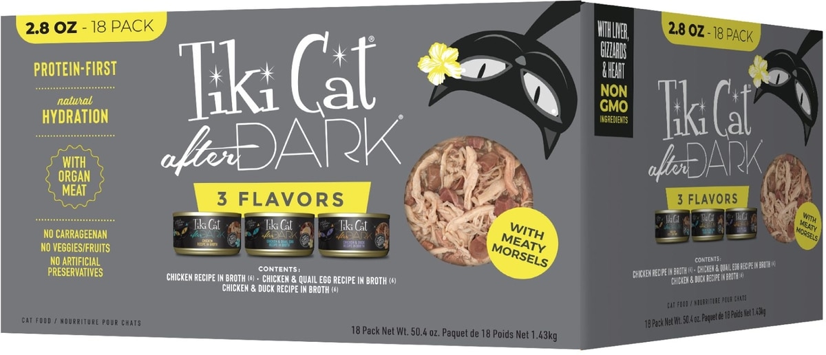 TIKI CAT After Dark Variety Pack Grain-Free Wet Cat Food, 2.8-oz