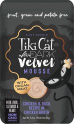 Tiki Cat After Dark Velvet Mousse Chicken & Duck Grain-Free Wet Cat Food, 2.8-oz pouch, case of 12