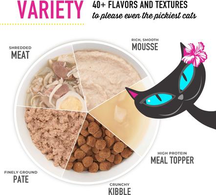 Show full view: Tiki Cat After Dark Velvet Mousse Chicken Grain-Free Wet Cat Food, 2.8-oz pouch, case of 12 slide 8 of 11