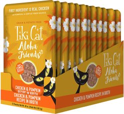 Tiki Cat Aloha Friends Chicken & Pumpkin Recipe in Broth Grain-Free Wet Cat Food, 2.5-oz pouch, case of 12 slide 2 of 9
