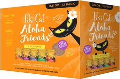 Tiki Cat Aloha Friends Variety Pack Grain-Free Wet Cat Food, 2.5-oz pouch, case of 12