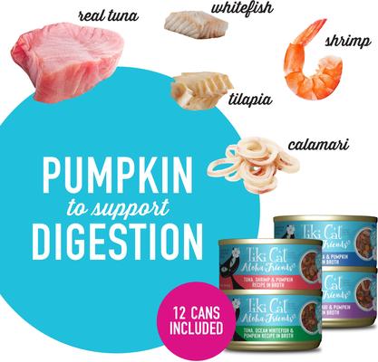 Show full view: Tiki Cat Aloha Friends Variety Pack Grain-Free Wet Cat Food, 3-oz can, bundle of 36  slide 5 of 12