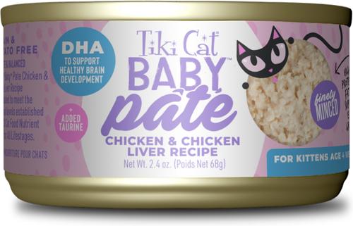 TIKI CAT Baby Chicken Chicken Liver Pate Grain-Free Wet Kitten