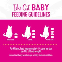 Tiki Cat Baby Chicken, Salmon & Chicken Liver Pate Grain-Free Wet Kitten Food, 2.4-oz can, case of 12 slide 2 of 9
