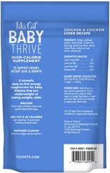 Tiki Cat Baby Thrive Chicken & Chicken Liver Grain-Free Wet Cat Food Supplement, 0.28-oz pouch, case of 20 slide 2 of 9