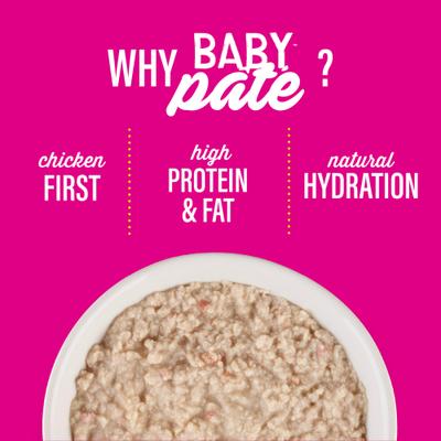 Show full view: Tiki Cat Baby Variety Pack Pate Grain-Free Wet Kitten Food, 2.4-oz can, case of 12 slide 6 of 12