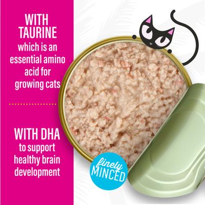 Show full view: Tiki Cat Baby Variety Pack Pate Grain-Free Wet Kitten Food, 2.4-oz can, case of 12 slide 7 of 12