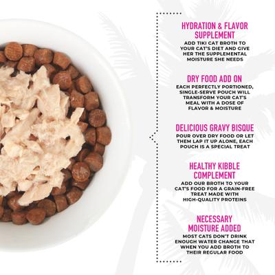 Show full view: Tiki Cat Born Carnivore Broths with Salmon in Broth Grain-Free Wet Cat Food Topper, 1.3-oz pouch, case of 12 slide 5 of 11