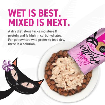 Show full view: Tiki Cat Born Carnivore Broths with Salmon in Broth Grain-Free Wet Cat Food Topper, 1.3-oz pouch, case of 12 slide 7 of 11
