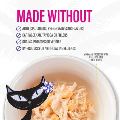 Show full view: Tiki Cat Born Carnivore Complements Chicken & Egg Recipe in Chicken Broth Grain-Free Wet Cat Food Topper, 2.1-oz pouch, case of 12 slide 8 of 10