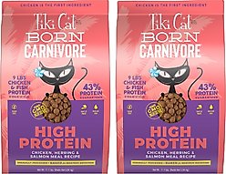 Tiki Cat Born Carnivore High Protein Chicken, Herring & Salmon Meal Dry Cat Food, 22.2-lb bundle slide 1 of 9
