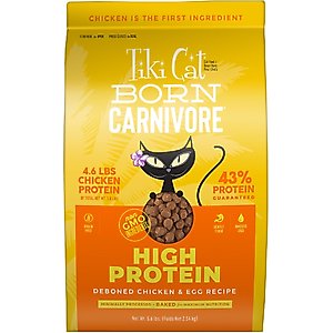 Tiki Cat Born Carnivore High Protein Deboned Chicken & Egg Dry Cat Food, 5.6-lb bag