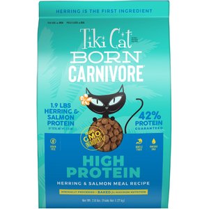 Tiki Cat Born Carnivore High Protein Herring & Salmon Meal Dry Cat Food, 2.8-lb bag