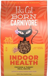 Tiki Cat Born Carnivore Indoor Health Chicken & Turkey Meal Dry Cat Food, 12-lb bag