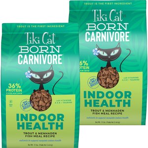 l carnitine carnivore diet TIKI CAT Born Indoor Health Trout & Menhaden Fish Meal Dry Cat Food, 24-lb bundle Monday 27 - European cloud 9 paris plus Size:1 Sachet