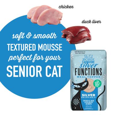 Show full view: Tiki Cat Born Carnivore Silver Functional Cat Food Topper, 1.5-oz pouch, case of 12 slide 4 of 11