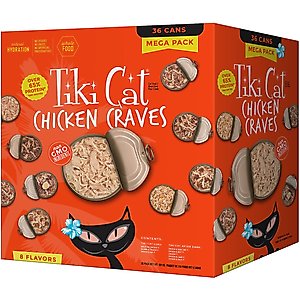Tiki Cat Chicken Craves Variety Pack Grain-Free Wet Cat Food, 2.8-oz, case of 36