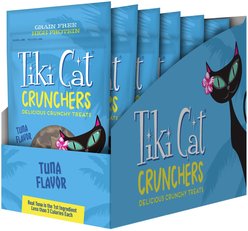 Tiki Cat Crunchers Tuna Flavor Cat Treats, 2-oz pouch, pack of 6 slide 2 of 9