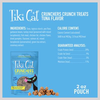 Show full view: Tiki Cat Crunchers Tuna Flavor Cat Treats, 2-oz pouch, pack of 6 slide 5 of 10