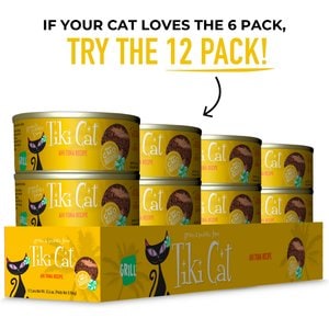 Tiki Cat Grill Ahi Tuna Grain-Free Canned Cat Food, 2.8-oz can, case of 6