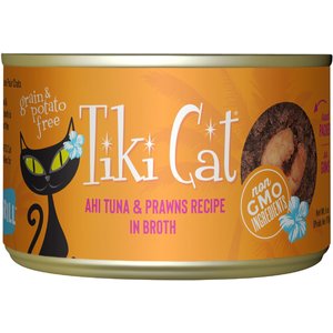 Tiki Cat Manana Grill Grain Free Ahi Tuna With Tiger Prawns In Tuna Consomme Canned Cat Food Tiki Cat Manana Grill Grain Free Ahi Tuna With Tiger Prawns In Tuna Consomme Canned Cat Food