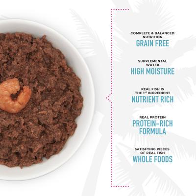 Show full view: Tiki Cat Grill Ahi Tuna with Prawns in Tuna Consomme Grain-Free Canned Cat Food, 6-oz, case of 8 slide 6 of 12