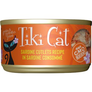 Tiki Cat Grill Sardine Cutlets Grain-Free Canned Cat Food, 2.8-oz, case of 12