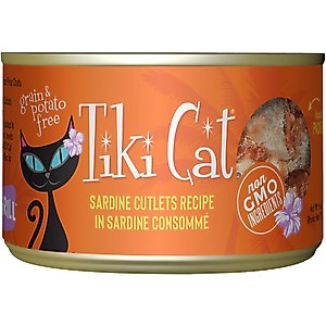 Tiki Cat Grill Sardine Cutlets Grain-Free Canned Cat Food, 6-oz, case of 8
