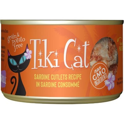 Tiki Cat Tiki Cat Tahitian Grill Sardine Cutlets Canned Cat Food, 6-oz, 8 ct