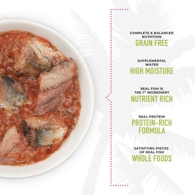 Show full view: Tiki Cat Grill Sardine Cutlets in Lobster Consomme Grain-Free Canned Cat Food, 2.8-oz, case of 12 slide 6 of 12