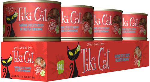 Show full view: Tiki Cat Grill Sardine Cutlets in Lobster Consomme Grain-Free Canned Cat Food, 6-oz, case of 8 slide 3 of 12