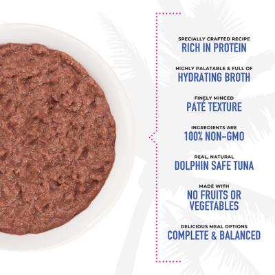 Show full view: Tiki Cat Grill Tuna & Crab Recipe in Tuna Broth Grain-Free Pate Wet Cat Food, 2.8-oz can, case of 12 slide 6 of 11