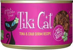 Tiki Cat Grill Tuna in Crab Surimi Grain-Free Canned Cat Food, 6-oz, case of 8