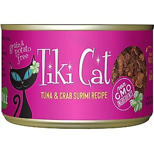 Tiki Cat Grill Tuna in Crab Surimi Grain-Free Canned Cat Food, 6-oz, case of 8