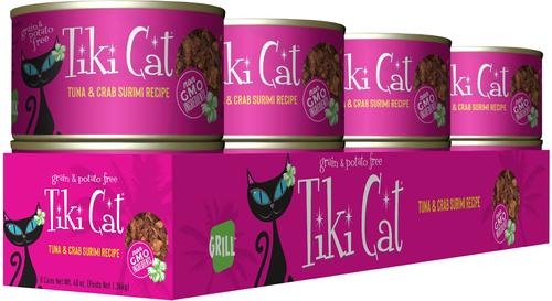 Show full view: Tiki Cat Grill Tuna in Crab Surimi Grain-Free Canned Cat Food, 6-oz, case of 8 slide 3 of 12