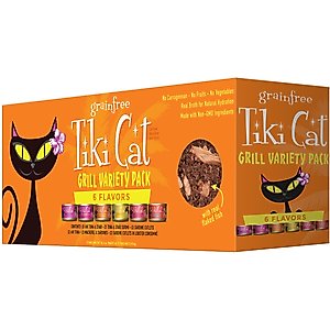 Tiki Cat Grill Variety Pack Grain-Free Canned Cat Food, 2.8-oz, case of 12