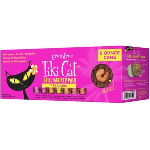 Tiki Cat Grill Variety Pack Grain-Free Canned Cat Food, 6-oz, case of 8