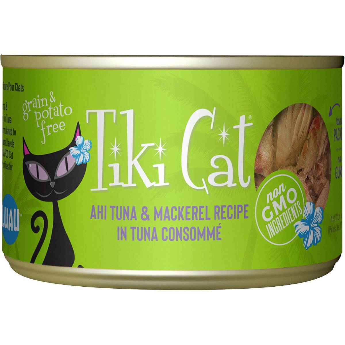 Tiki Cat Ahi Tuna & Mackerel Canned Cat Food, 6-oz, case of 8