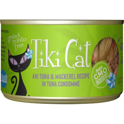 Tiki Cat Tiki Cat Ahi Tuna & Mackerel Canned Cat Food, 6-oz, case of 8