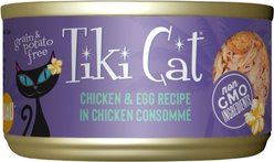Tiki Cat Luau Chicken with Egg in Chicken Consomme Grain-Free Canned Cat Food, 2.8-oz, case of 12