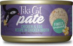 Tiki Cat Luau Chicken with Egg Pate Wet Cat Food, 2.8-oz can, case of 12