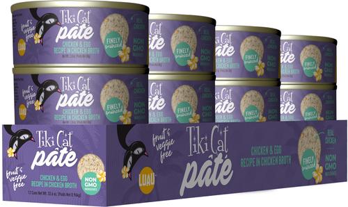 Show full view: Tiki Cat Luau Chicken with Egg Pate Wet Cat Food, 2.8-oz can, case of 12 slide 3 of 10