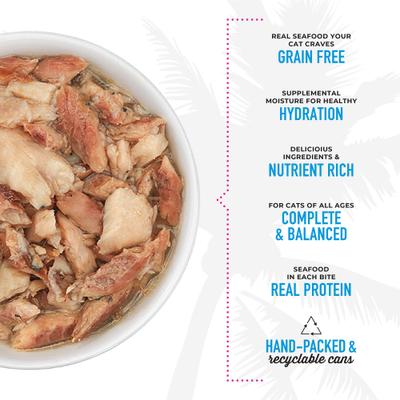 Show full view: Tiki Cat Luau Seabass in Seabass Consomme Grain-Free Canned Cat Food, 2.8-oz, case of 12 slide 5 of 12